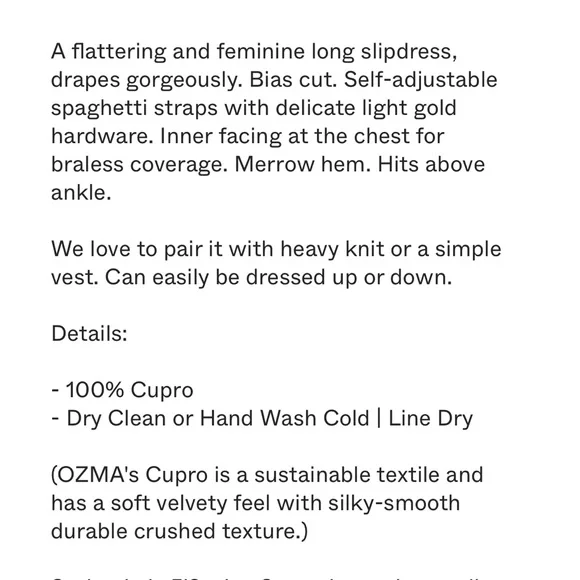 Ozma Cupro Anaise Slip Dress in Adobe - Picture 13 of 13